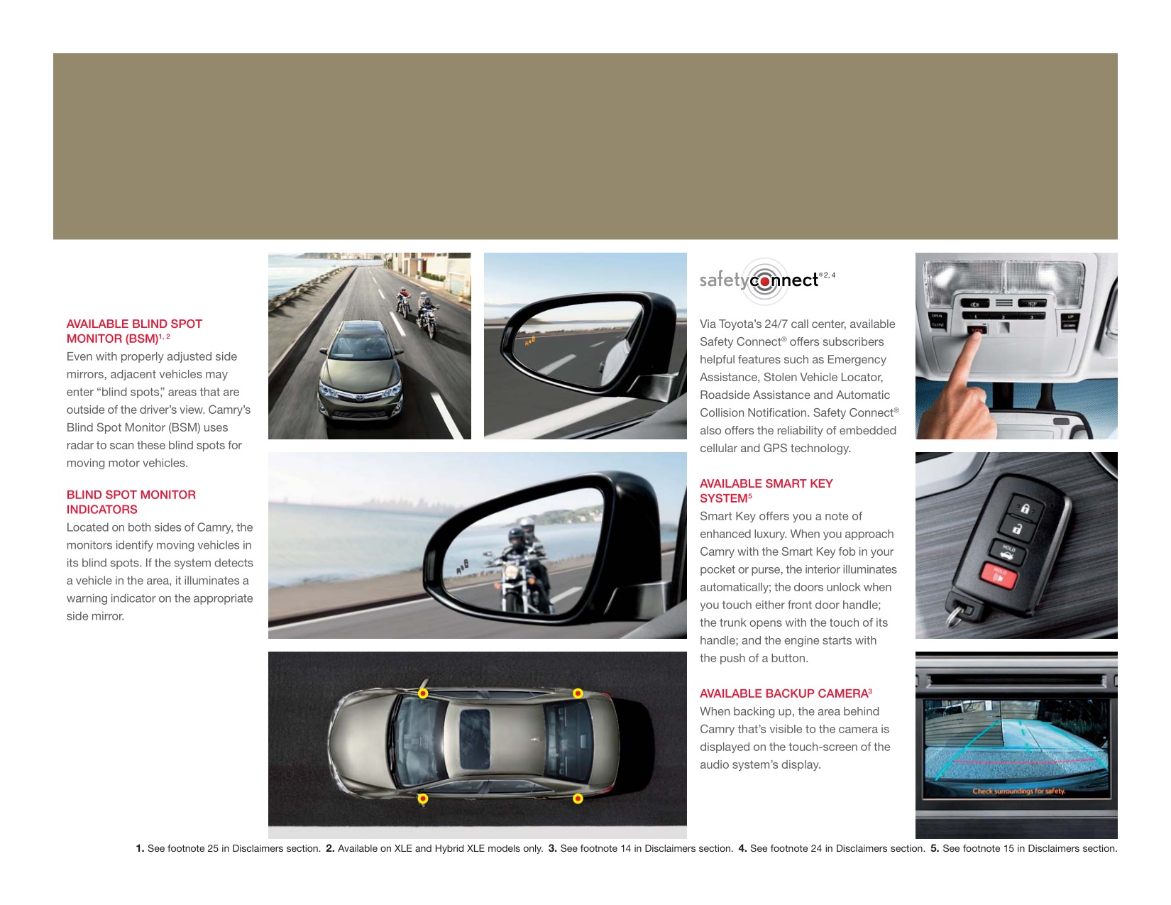2012 Toyota Camry Brochure Page 18